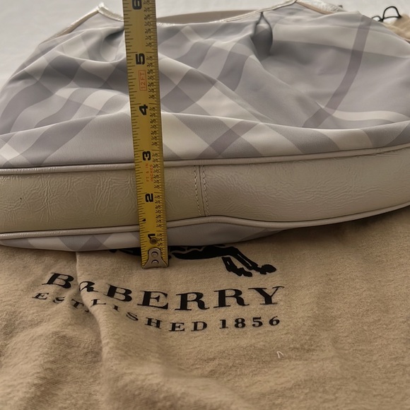 Burberry Ivory Beat Check Canvas Hobo Bag - Picture 9 of 9